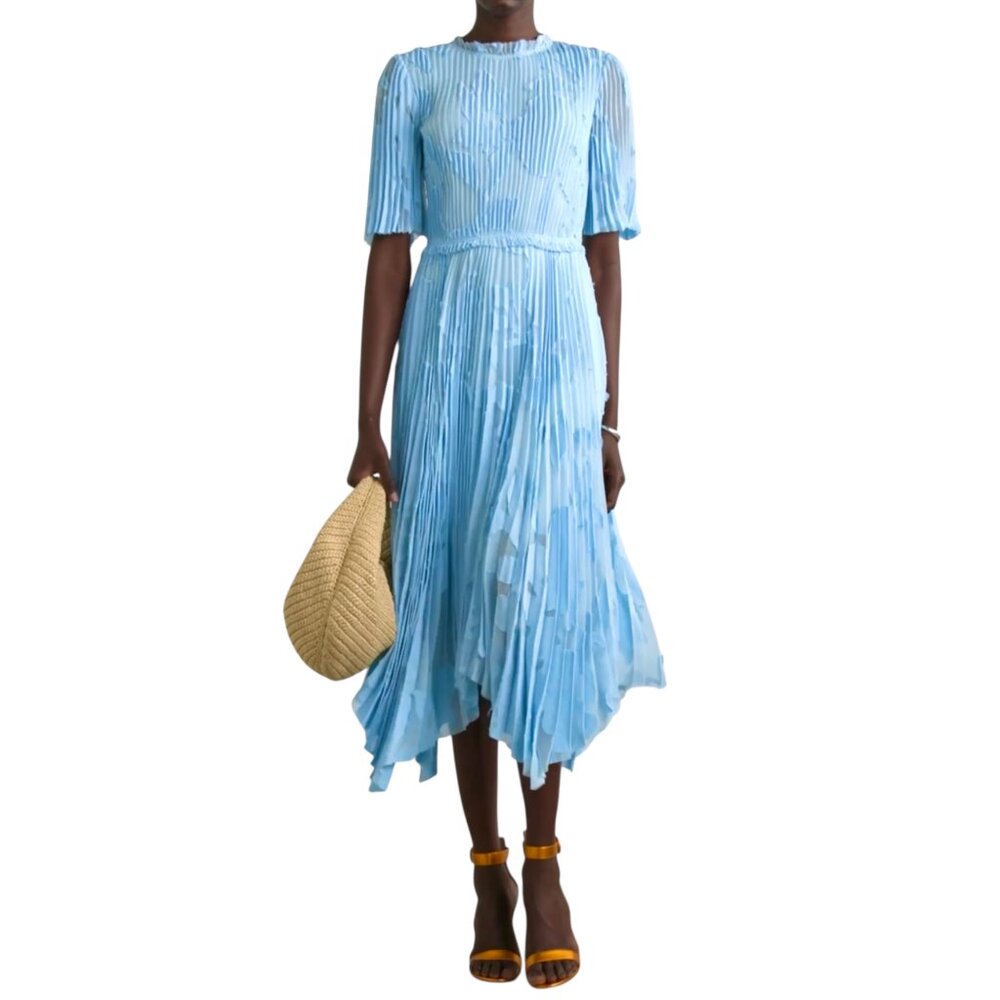 Jason Wu Collection Asymmetric Pleated Devor-Chif… - image 2